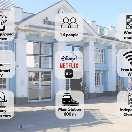 Apartmán Zentrale Stadtoase, 600m Zum Hauptbahnhof *